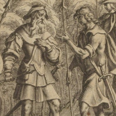 Silvandre & Phocion devant Marcilly assiégée (L’Astrée 1633, V, 1) - Rabel&Lasne