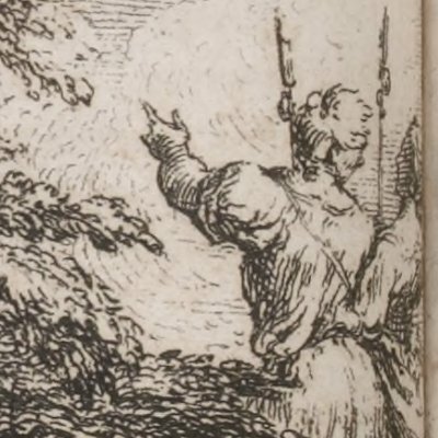 Galathée rend à Meril le sac de lettres (L’Astrée, 1733, II, 3) - Gravelot
