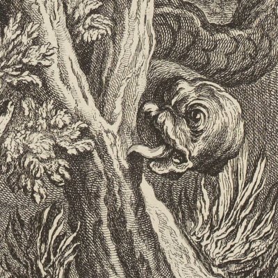 Le dragon à plusieurs têtes, 1ère pl (La Fontaine Desaint&Saillant 1755) - Oudry
