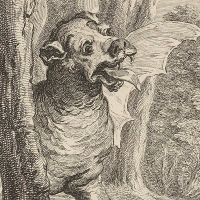 Le dragon à plusieurs têtes, 2ème pl (La Fontaine Desaint&Saillant 1755) - Oudry