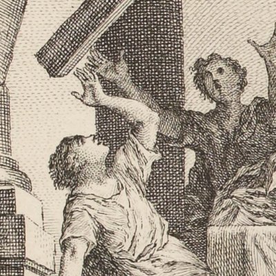 Simonide préservé par les dieux (La Fontaine, Desaint et Saillant, 1755) - Oudry