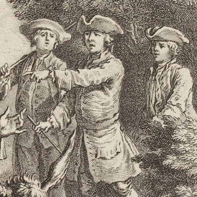 Le meunier, son fils & l’âne, 2e pl. (La Fontaine Desaint&Saillant 1755) - Oudry
