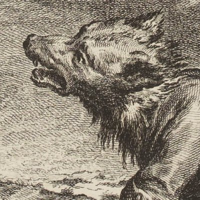 Le loup devenu berger (La Fontaine, Desaint et Saillant, 1755) - Oudry