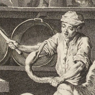 Le cygne et le cuisinier (La Fontaine, Desaint et Saillant, 1755) - Oudry