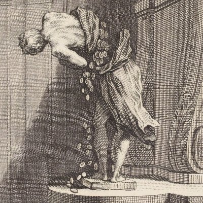 L’homme et l’idole de bois (La Fontaine, Desaint et Saillant, 1755) - Oudry