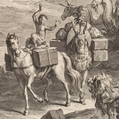Tribut envoyé par les animaux à Alexandre (La Fontaine, D&S, 1755) - Oudry