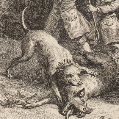 Le loup, la mère et l’enfant (La Fontaine, Desaint et Saillant, 1755) - Oudry