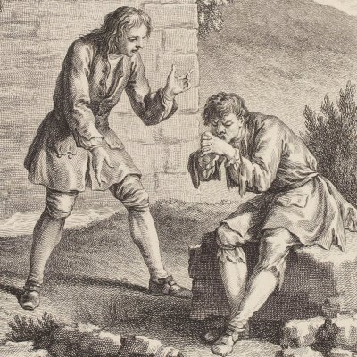L’avare qui a perdu son trésor (La Fontaine, Desaint et Saillant, 1755) - Oudry