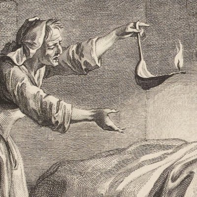 La vieille & les deux servantes (La Fontaine, Desaint et Saillant, 1755) - Oudry