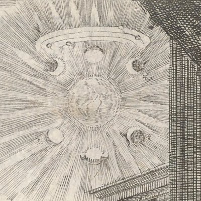 Frontispice des œuvres de Galilée, Bologne, 1655