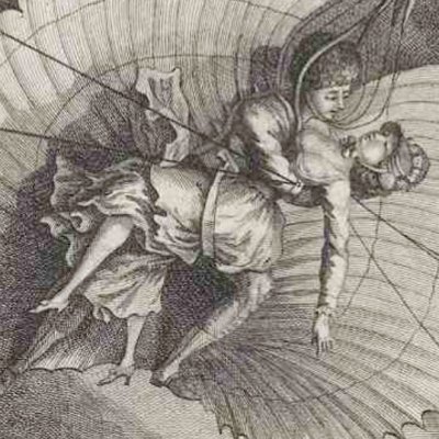 Victorin enlevant Christine (Rétif, Découverte australe, 1781)