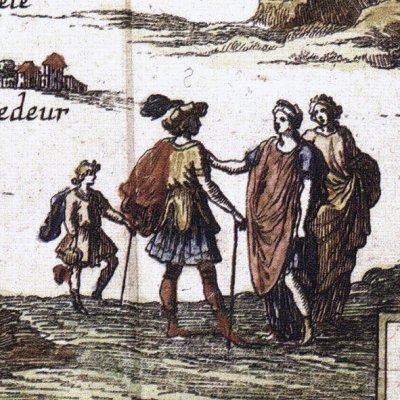 Carte de Tendre (Clélie, 1654) - François Chauveau (?)