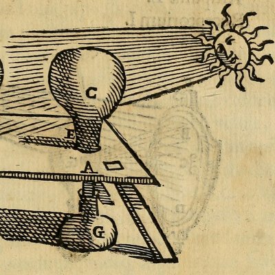 Distillation par le soleil (G della Porta, De distillatione lib. IX, Rome, 1608)