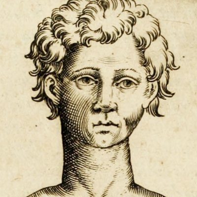 Autruche & jeune homme (G. della Porta, De physiognomonia, 1586, p. 32)