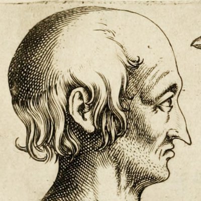 Homme et moineau (G. della Porta, De physiognomonia, 1586, p. 78)