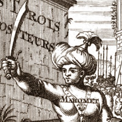 Mahomet triomphant. Frontispice du t. 6 (L’Espion Turc, 1742, t. 6)