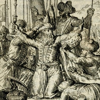 Mahomet créé Roi. Destruction des idoles (La Vie de Mahomet, 1698)