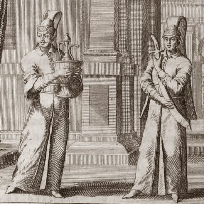 Ebrietar Aga & Selictar Aga (Hist. de l’empire ottoman, 1670) - Le Clerc