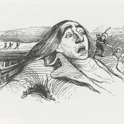 Réveil de Gulliver à Lilliput (Gulliver, Garnier 1873) - Granville