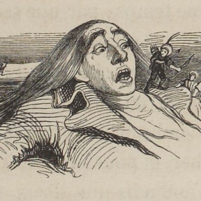 Réveil de Gulliver à Lilliput (Gulliver, Furne, 1838) - Granville