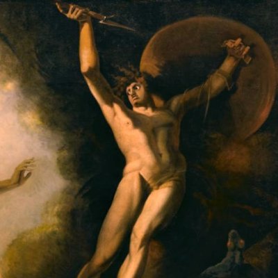 Satan driven from paradise by the angel Ithuriel - Füssli