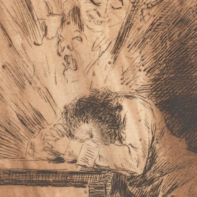Le sommeil de la raison produit des monstres (étude préparatoire 1) - Goya