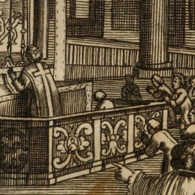 Respect du culte religieux (Voy. île de Naudely, 1705) - d’après Harrewyn