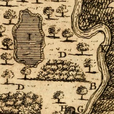 A map of the Island Drawn by Philip Quarll (The Hermit, Westminster, 1727)