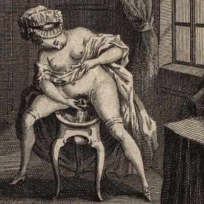 Thérèse basins herself with mulled wine (Thérèse philosophe, London, 1782)