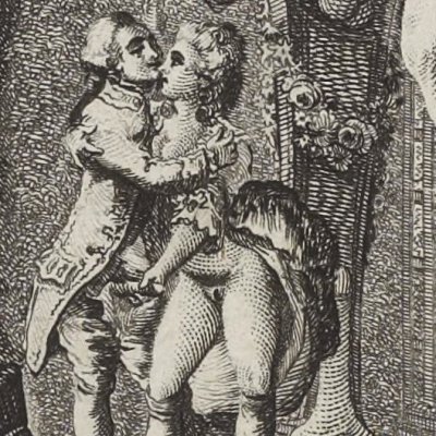 Le Magnificat de Priape, frontispice de la 2e partie (Thérèse philosophe, 1780?)