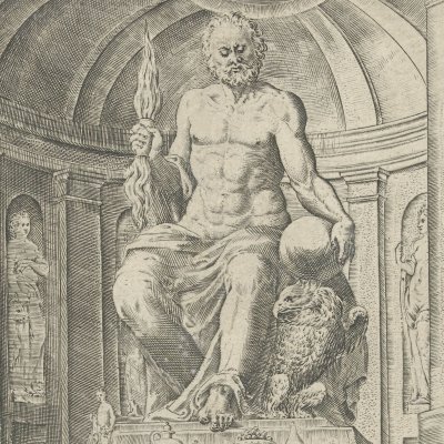 La statue de Jupiter à Olympie - Philipp Galle d’après Van Heemskerck