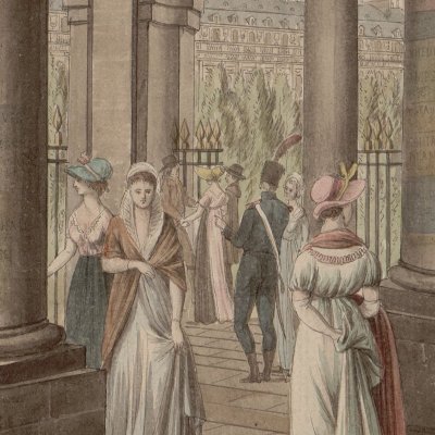 Les galeries du Palais-Royal en 1800 (Vue de Paris n°8) - Garbizza