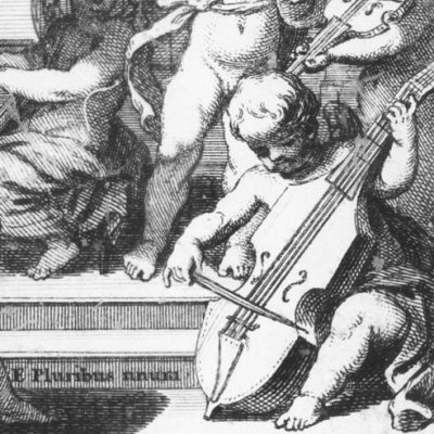 Frontispice (Gherardi, 1700, t2) - Benoît Audran d’après Boulogne le Jeune