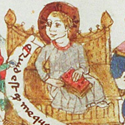 Le Christ et les docteurs (Speculum humanæ salvationis, KB 10 B 34, F46rb)