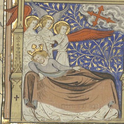 Songe de Constantin : la croix (V. de Beauvais, Speculum Historiale, Ars5080)