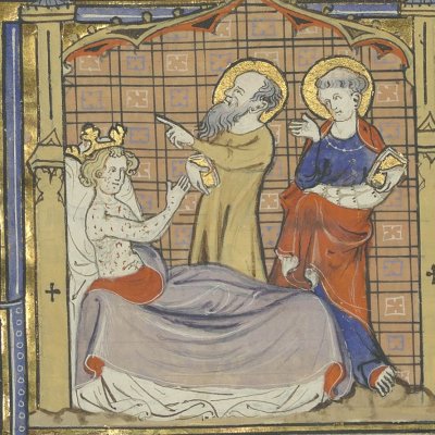 Songe de Constantin : Pierre & Paul (V. de Beauvais, Spec. historiale, Ars5080)