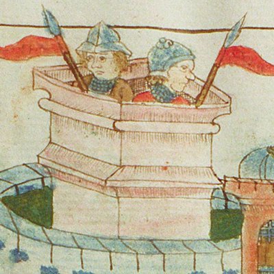La tour de Baris (Speculum humanæ salvationis, KB 10 B 34, F7ra)