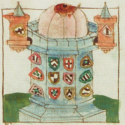 La tour de David (Speculum humanæ salvationis, KB 10 B 34, F7rb)