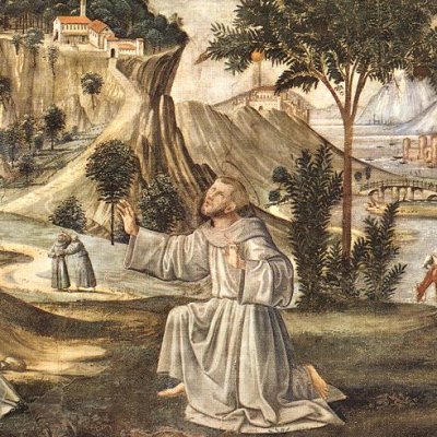 Les stigmates (Histoire de St François, chapelle Sassetti) - Ghirlandaio