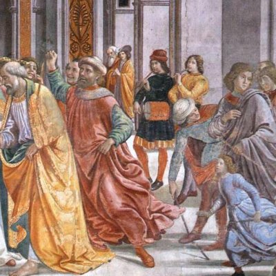 Mariage de la Vierge (Hist de la Vierge, chapelle Tornabuoni) - Ghirlandaio