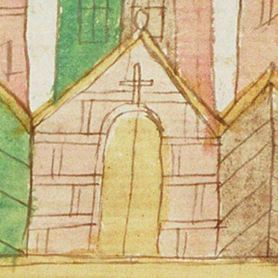 Le temple de Salomon (Speculum humanæ salvationis, KB 10 C 23, F8r)