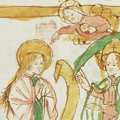 Annonciation (Speculum humanæ salvationis, KB 10 C 23, F10v)