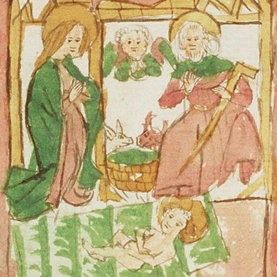 Nativité (Speculum humanæ salvationis, KB 10 C 23, F11v)