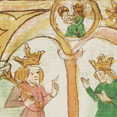 Auguste et la sibylle de Tibur (Speculum humanæ salvationis, KB 10 C 23, F12r)