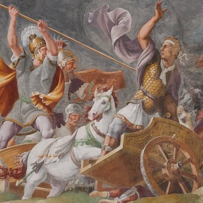 La mort de Patrocle ? (Palais Ducal, Salle de Troie) - Giulio Romano