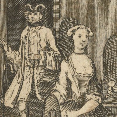 Pamela et Mrs Jervis épiées par Mr B (Pamela 1741)