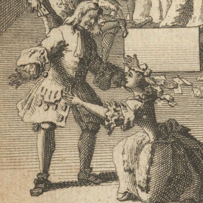 Retrouvailles de Pamela et de son père (Pamela 1741)