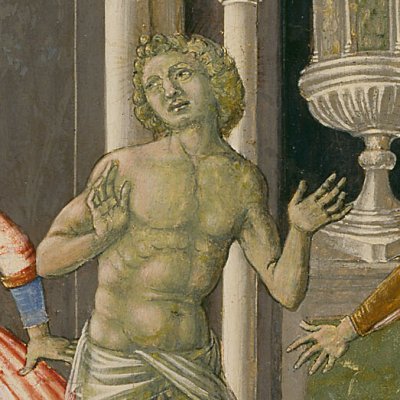 St Jérôme rêve qu’il est flagellé devant le Christ - Matteo di Giovanni