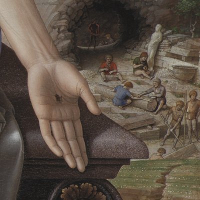 Le Christ aux plaies soutenu par deux anges - Mantegna