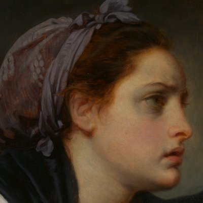 Une tête de fille - Greuze